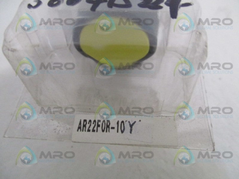 FUJI ELECTRIC AR22F0R-10Y YELLOW PUSHBUTTON SWITCH *NEW IN ORIGINAL PACKAGE*