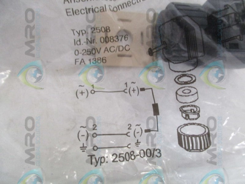 BURKERT 2508-00/3 PLUG CABLE * NEW IN FACTORY BAG *