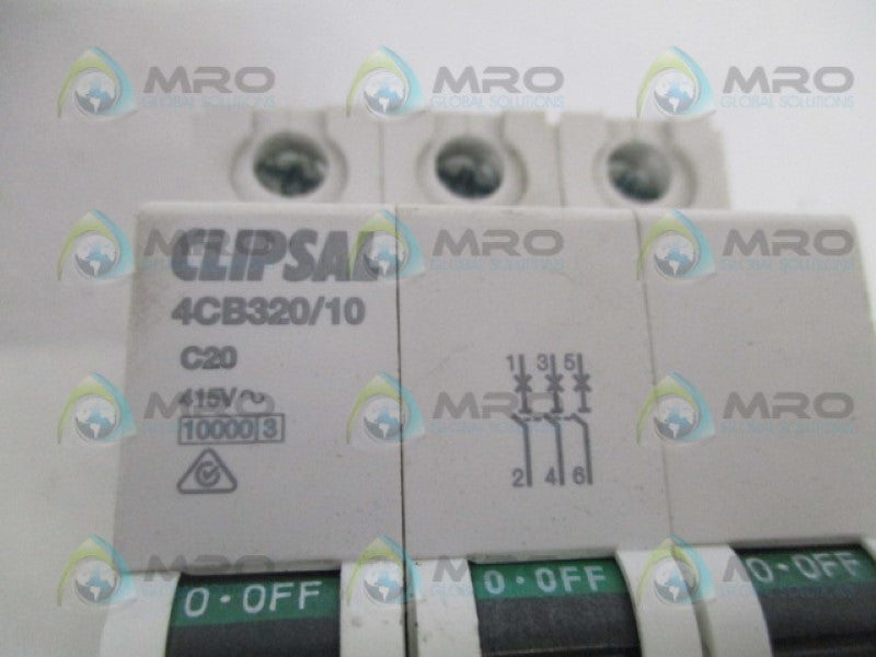 CLIPSAL 4CB320/10-C20 CIRCUIT BREAKER 20A  NSNP