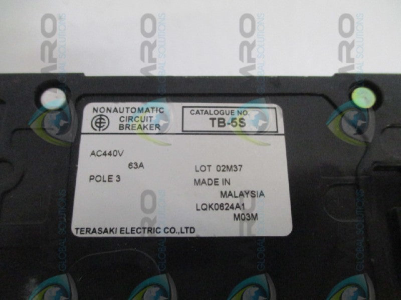 TERASAKI TB-5S CIRCUIT BREAKER 63A *NEW NO BOX*