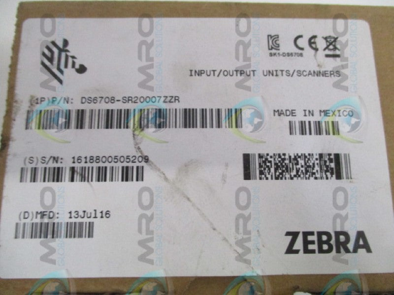 ZEBRA DS6708-SR20007ZZR BARCODE SCANNER *NEW IN BOX*