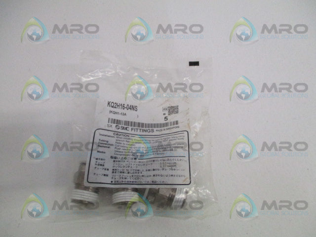 SMC KQ2H16-04NS MALE CONNECTOR FITTING (PKG. OF 5) *NEW IN FACTORY BAG*