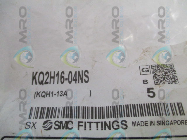 SMC KQ2H16-04NS MALE CONNECTOR FITTING (PKG. OF 5) *NEW IN FACTORY BAG*