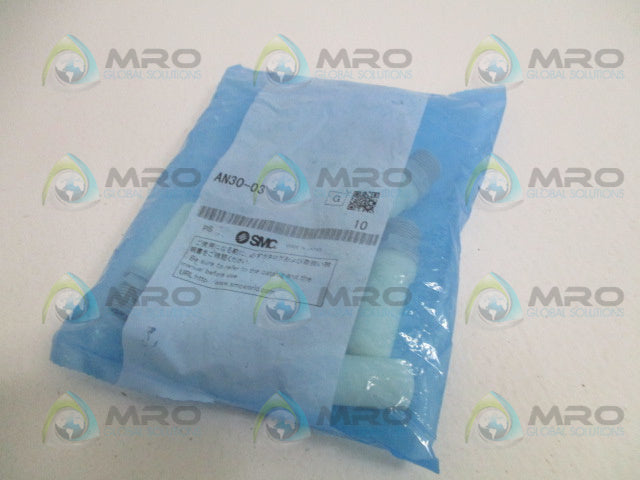 SMC AN30-03 SILENCER (PKG. OF 10) *NEW IN FACTORY BAG*