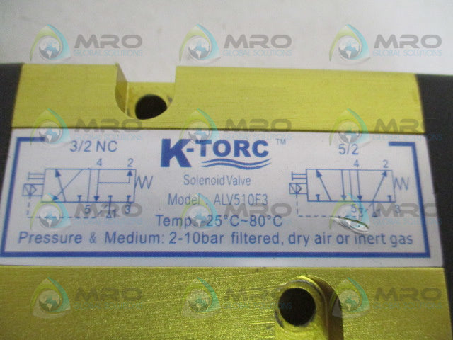 K-TORC ALV510F3 SOLENOID VALVE *USED*