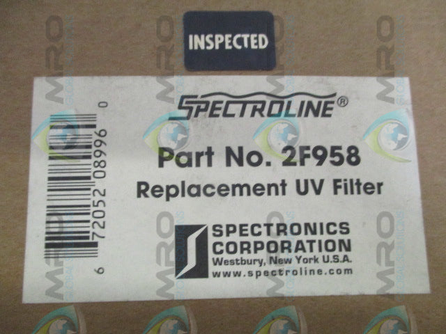 SPECTRONICS 2F958 REPLACEMENT UV FILTER *NEW IN BOX*