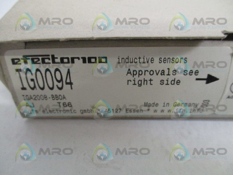 IFM EFECTOR IG0094 INDUCTIVE SENSOR *NEW IN BOX*