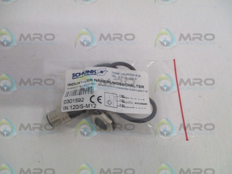 SCHUNK 0301592 IN120/S-M12 PROXIMITY SENSOR  NSMP