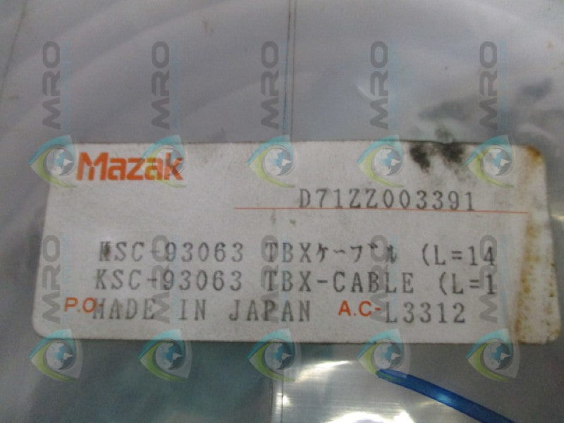 MAZAK D71ZZ003391 CONNECTOR CABLE *NEW IN FACTORY BAG*