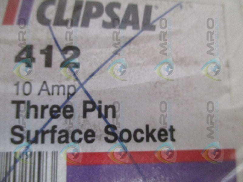 CLIPSAL 412 THREE PIN SURFACE SOCKET  NSNP