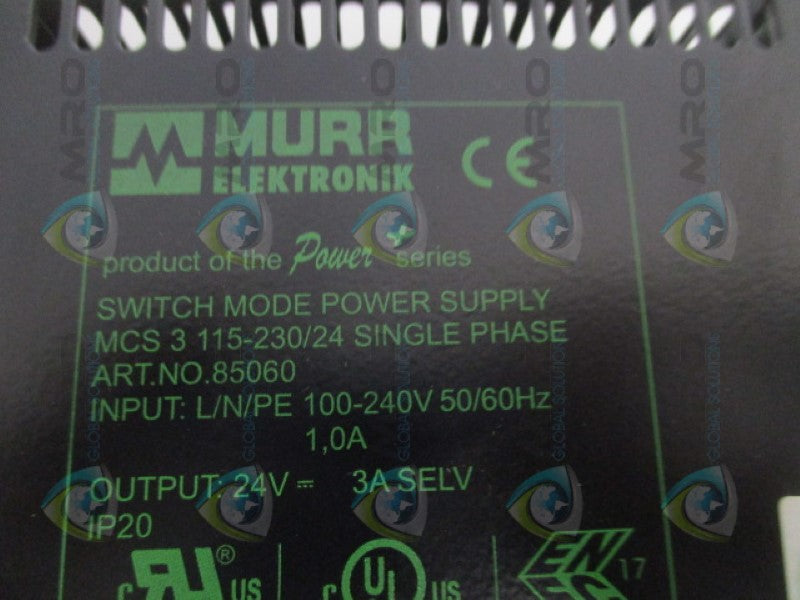 MURR ELEKTRONIK 85060 MCS3115-230/24 SWITCH MODE POWER SUPPLY *NEW NO BOX*