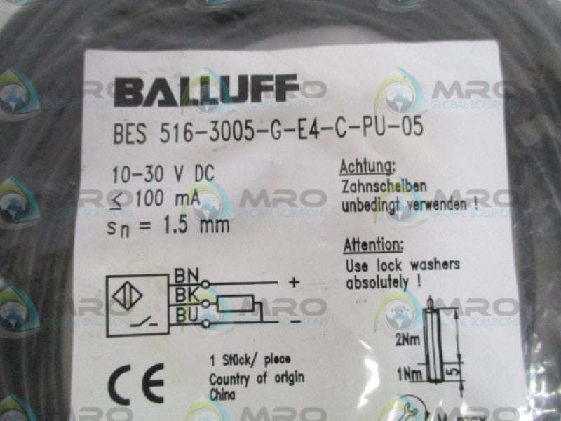 BALLUFF BES516-3005-G-E4-C-PU-05 INDUCTIVE SENSOR  NSMP