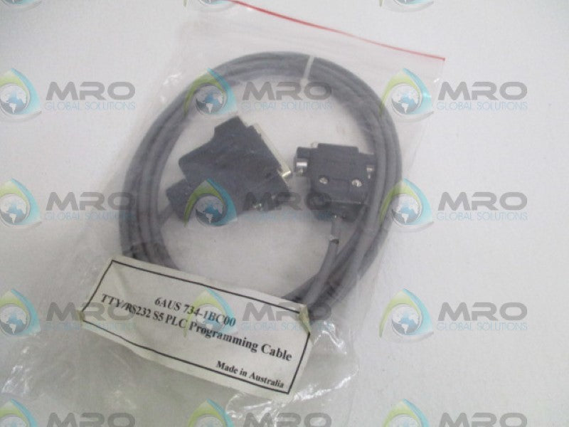 AMTRON 6AUS734-1BC00 TTY/RS232S5 PLC PROGRAMMING CABLE  NSMP