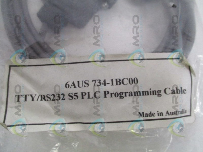 AMTRON 6AUS734-1BC00 TTY/RS232S5 PLC PROGRAMMING CABLE  NSMP