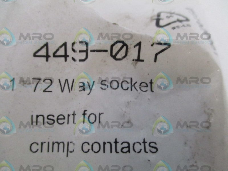 EPIC 449-017 72-WAY SOCKET INSERT  NSMP