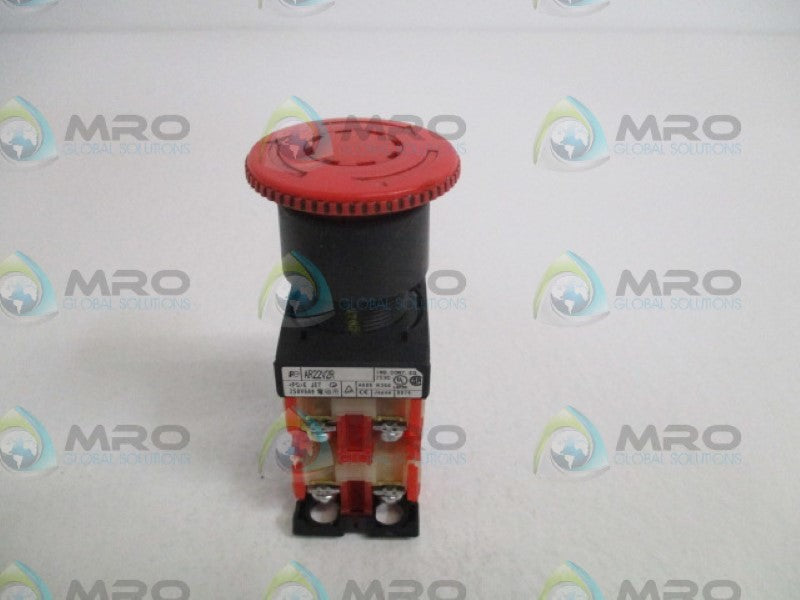 FUJI ELECTRIC AR22V2R RED EMERGENCY STOP PUSHBUTTON SWITCH (AS PICTURED) *USED*