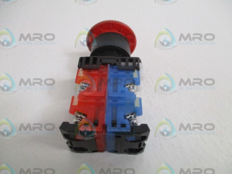 FUJI ELECTRIC AR22V2R RED EMERGENCY STOP PUSHBUTTON SWITCH (AS PICTURED) *USED*