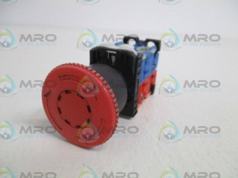 FUJI ELECTRIC AR22V2R RED EMERGENCY STOP PUSHBUTTON SWITCH (AS PICTURED) *USED*