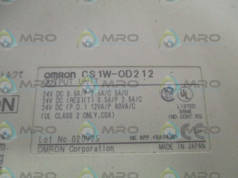 OMRON CS1W-OD212 OUTPUT UNIT MODULE *USED*