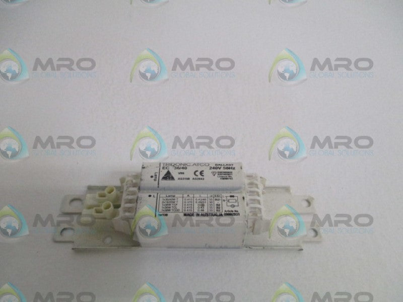 TRIDONIC.ATCO EC36/40 89002931 BALLAST 240V *NEW NO BOX*