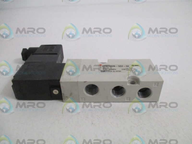 SMC VFN2120N-5DZ-02 SOLENOID VALVE *USED*