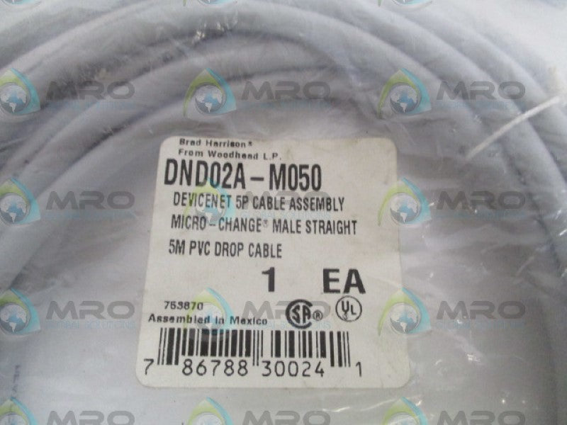 DANIEL WOODHEAD DND02A-M050 CABLE ASSEMBLY  NSMP