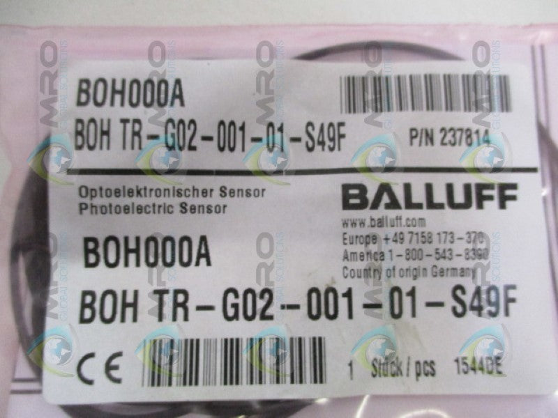 BALLUFF BOHTR-G02-001-01-S49F PHOTOELECTRIC SENSOR  NSMP