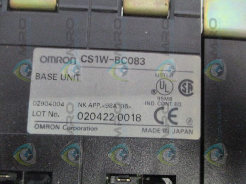 OMRON CS1W-BC083 BASE UNIT *USED*
