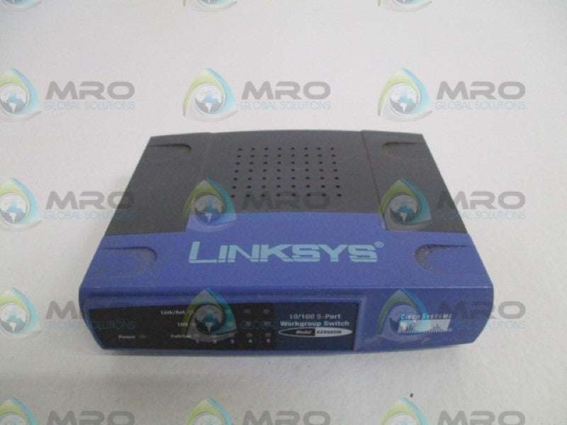 LINKSYS EZXS55W 5-PORT 10/100 WORKGROUP SWITCH *USED*