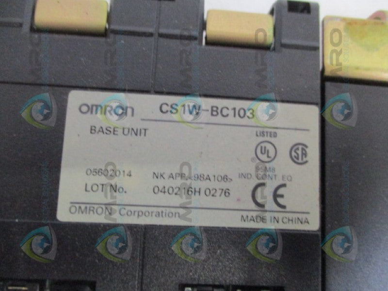 OMRON CS1W-BC103 BASE UNIT *USED*