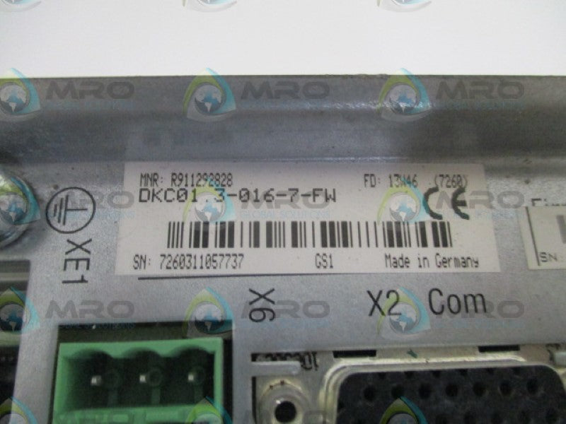 REXROTH DKC01.3-016-7-FW SERVO DRIVE *USED*