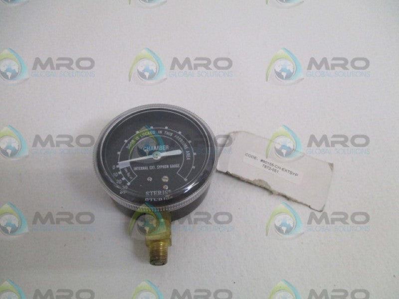 STERIS 90155-CH-EXTSYP PRESSURE GAUGE 30-0 "HGVAC *USED*