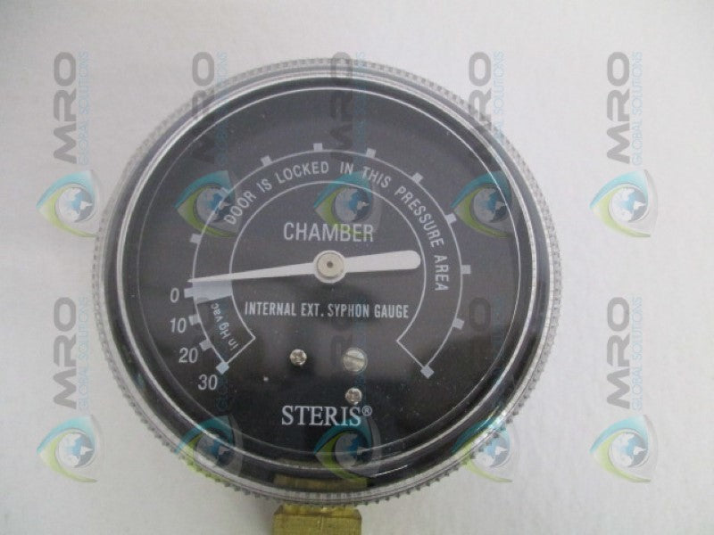 STERIS 90155-CH-EXTSYP PRESSURE GAUGE 30-0 "HGVAC *USED*