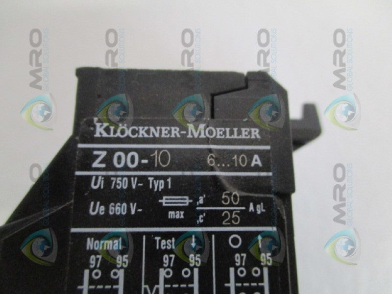 KLOCKNER MOELLER Z00-10 MOTOR OVERLOAD RELAY 6-10A * USED *