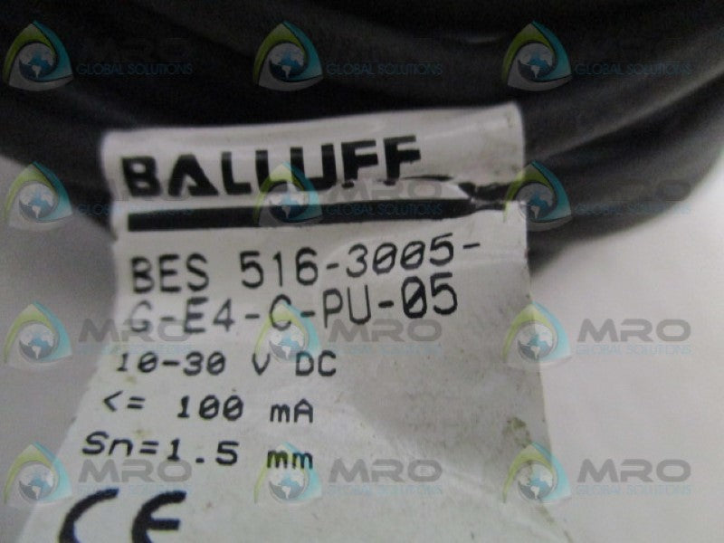 BALLUFF BES516-3005-G-E4-C-PU-05 INDUCTIVE SENSOR (AS PICTURED)  NSNP