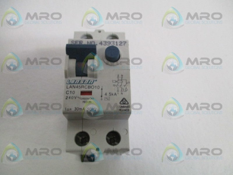LANSON LAN45RCBO10 MOTOR CONTROL 10A UNMP