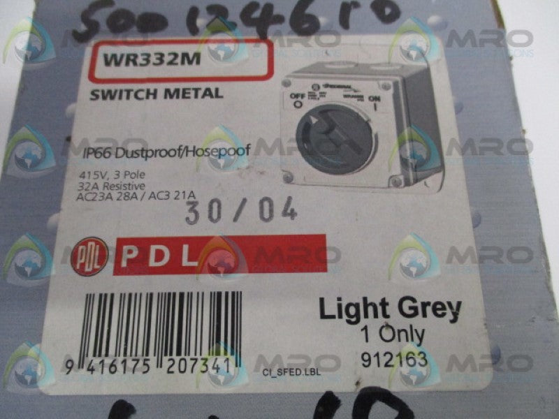 PDL WR332M SWITCH METAL ENCLOSURE NSMP