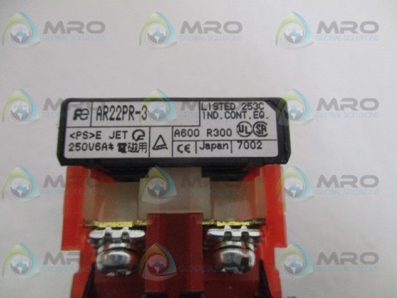 FUJI ELECTRIC AR22PR-3 PUSHBUTTON BODY (AS PICTURED) NSNP