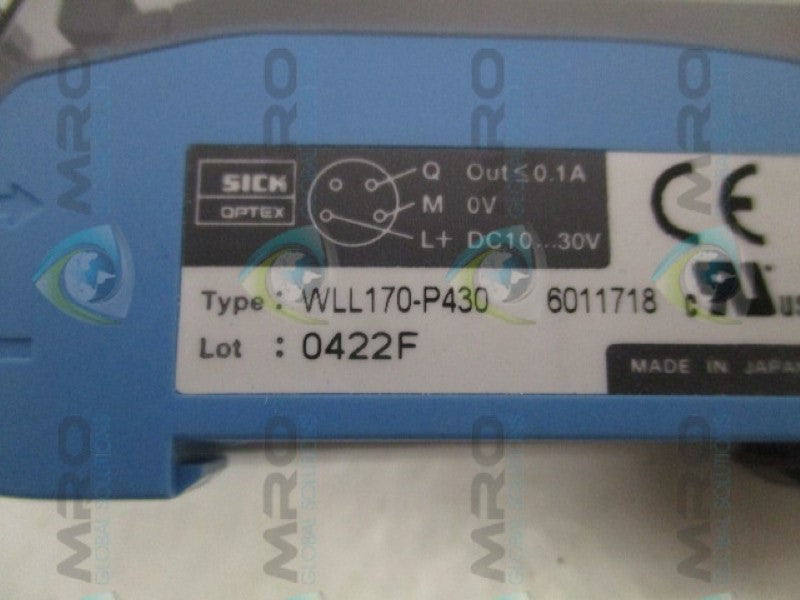 SICK WLL170-P430 FIBER OPTIC PHOTOELECTRIC SENSOR *NEW NO BOX*