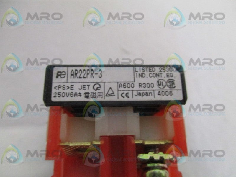 FUJI ELECTRIC AR22PR-3 PUSHBUTTON BODY NSNP