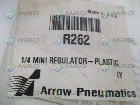 ARROW PNEUMATICS R262 MINI REGULATOR 1/4" * NEW IN FACTORY BAG *