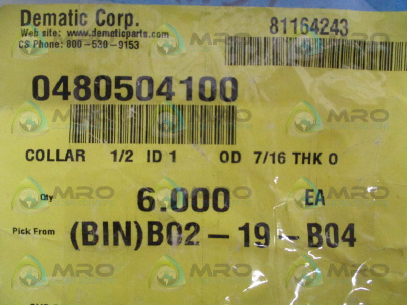 DEMATIC 81164243 COLLAR 1/2"  NSNP