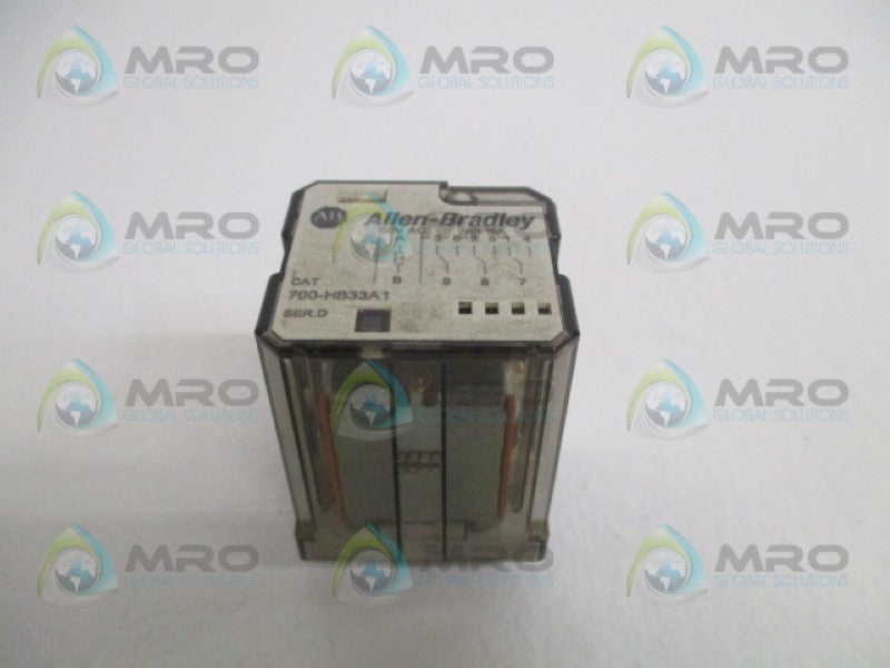ALLEN BRADLEY 700-HB33A1 SER. D 120VAC 15A *USED*