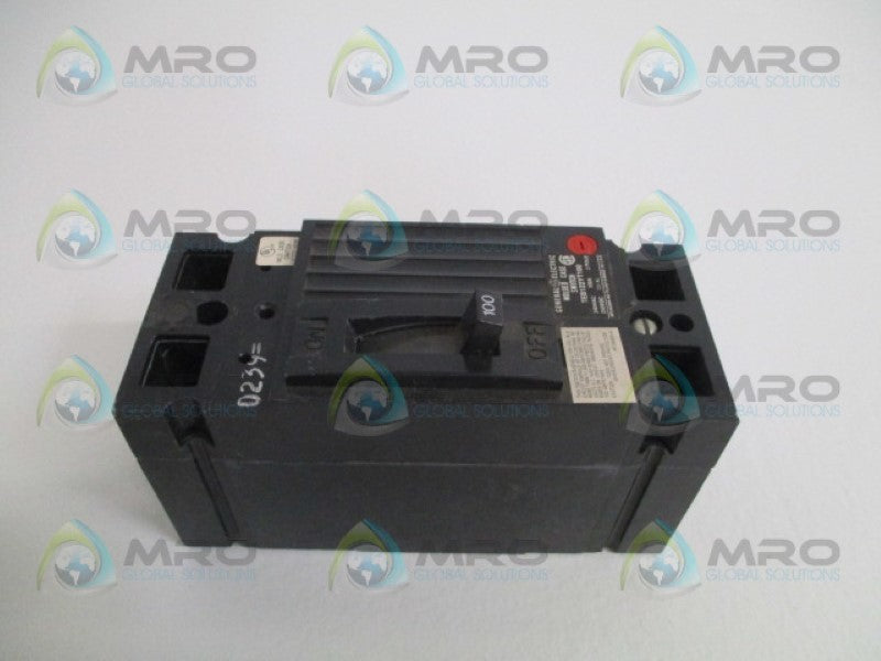 GENERAL ELECTRIC TEB122YT100 CIRCUIT BREAKER 100A *USED*