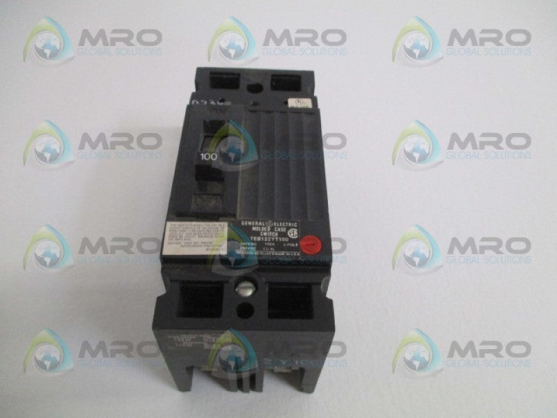 GENERAL ELECTRIC TEB122YT100 CIRCUIT BREAKER 100A *USED*