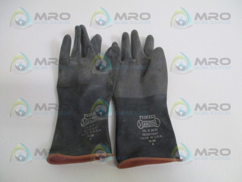 PIONEER STANZOIL N-35 OIL & ACID RESISTANT GLOVES SIZE 8 *NEW NO BOX*