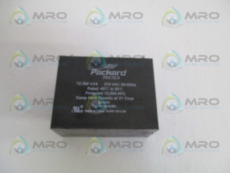 PACKARD PDC12.5 MOTOR RUN CAPACITOR 370VAC *NEW NO BOX*