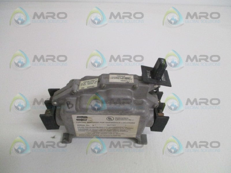 CROUSE HINDS D2CB1220M83 CIRCUIT BREAKER 20A  UNMP
