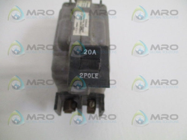 CROUSE HINDS D2CB1220M83 CIRCUIT BREAKER 20A  UNMP