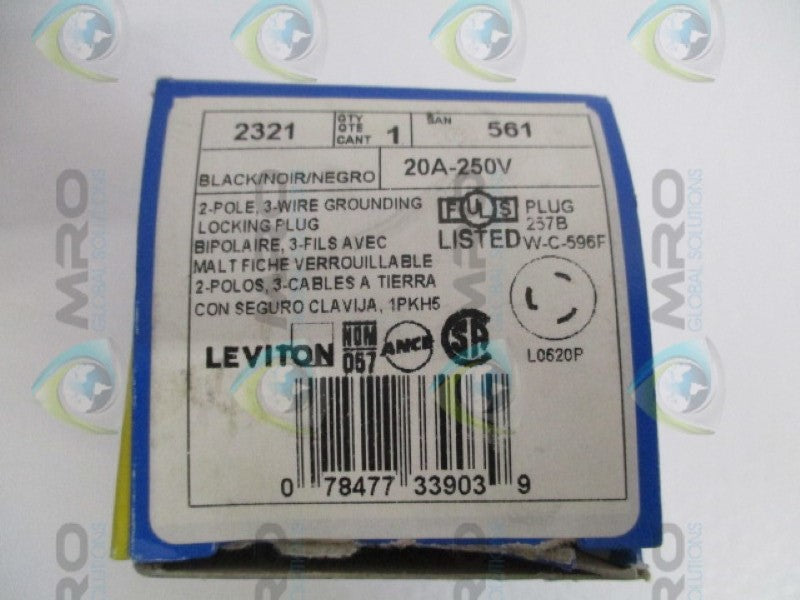LEVITON 2321 LOCKING PLUG *NEW IN BOX*